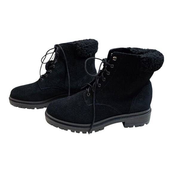 Lauren Ralph Lauren Carlee LACE UP HIKING Combat BOOTS Black/Black SIZE 11 New - Picture 4 of 15